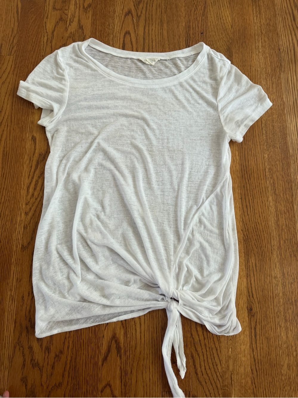 Caslon White Tie Front Tee